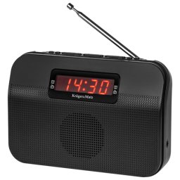 Radio portabil AM/FM Kruger&Matz cu alarma dubla, afisaj LED si memorie posturi
