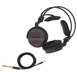 Casti Kruger&Matz din lemn de abanos, 50 mm, jack 3.5 mm aurit