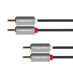 Cablu audio 2xRCA la 2xRCA, 5 m, Kruger&Matz Basic pentru conectare A/V