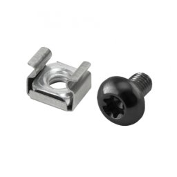 Set suruburi rack negre DateUp, cutie 100 buc pentru dulapuri 19 inch