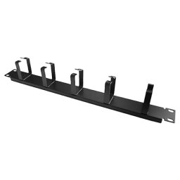 Ghidaj orizontal patchcord 1U cu 5 inele pentru rack 19", Emtex