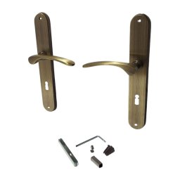 Set manere usa Violetta BB 08/072, bronz antichizat, placa lunga