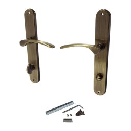Set manere usa Violetta PZ 90 mm, cu sild, finisaj bronz antic (stanga)