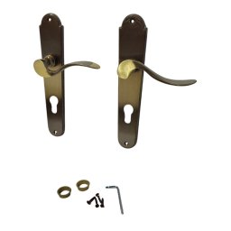 Set manere pentru usa cu sild Combi-L BB 08/072, finisaj bronz antichizat