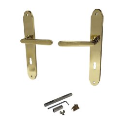 Set manere usa Wien-2 BB 08/072 cu placa lunga, finisaj alama