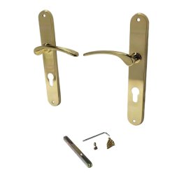Set manere usa pe placuta Violetta PZ 72 mm, finisaj auriu (stanga)