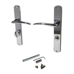 Set manere usa Verona WC 08/072, crom lucios, cu silduri si accesorii