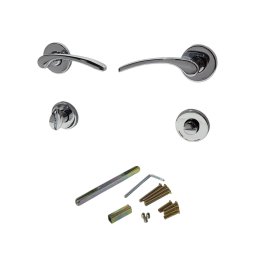 Set manere usa Violetta WC, crom lucios, 8,5/7 mm, stanga