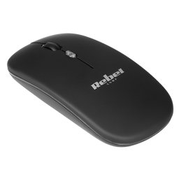 Mouse wireless Rebel WM210, 1600 DPI, incarcare USB-C, negru