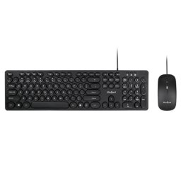 Kit tastatura si mouse cu fir Rebel WDS200, USB, 1600 DPI, negru