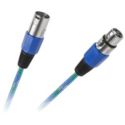 Cablu microfon XLR mama-tata 3 m, ecranat, cu conectori metalici