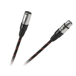 Cablu microfon XLR mama-tata 3 m cu protectie textila