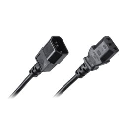 Cablu de alimentare PC si monitor 1,5 m, IEC C13/C14, negru