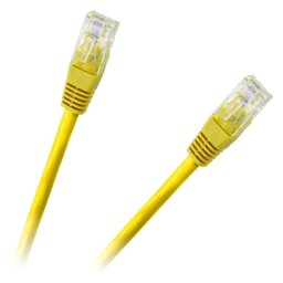 Patchcord UTP CCA galben 1 m, cablu retea RJ45 pentru router, PC si switch