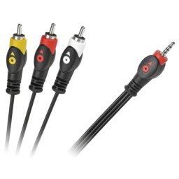 Cablu jack 3.5 mm 4 pini (A/V) la 3x RCA, 1,5 m