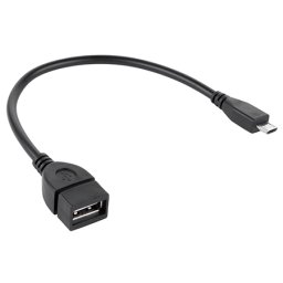 Cablu OTG USB-A mama la micro USB tata, 20 cm, pentru telefon si tableta