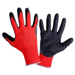 Set 12 manusi de protectie latex/poliester marimea 11 Lahti Pro