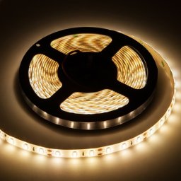 Banda LED 5m SMD 5630 IP65, alb cald, 12V – 60 LED/m