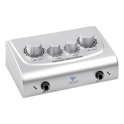 Mixer karaoke Azusa cu 2 intrari microfon, ecou si conexiuni audio/video