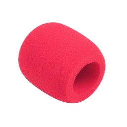 Burete microfon rosu Azusa – protectie anti-vant, set 5 bucati