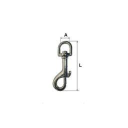 Carabina breloc 11x53 mm cu arc si inel rotativ, prindere rapida