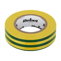 Banda izolatoare verde/galben Rebel 0,13 mm x 19 mm x 10 yd (9,14 m)