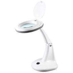 Lampa cu lupa 5 dioptrii LED 6W Rebel, brat reglabil, lumina rece 6500K