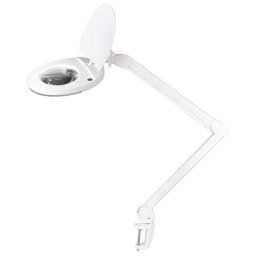 Lampa cu lupa 5 dioptrii LED 8W, brat reglabil si clema G pentru birou