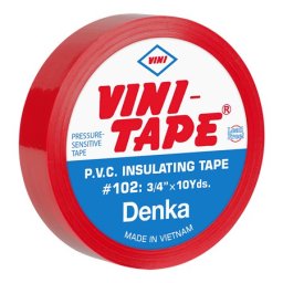 Banda izolatoare PVC rosie Vini Tape 0,15 mm, 19 mm x 10 yds (9,14 m)