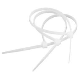 Set fasete (coliere din plastic) Elematic 4.8 x 250 mm, 100 bucati, alb