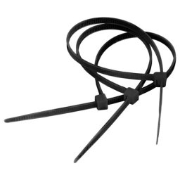 Set fasete pentru cablu Elematic 4.8 x 250 mm, negre, 100 bucati