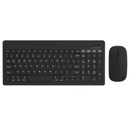 Kit tastatura si mouse wireless Omega negru, ultra-subtire, USB-C