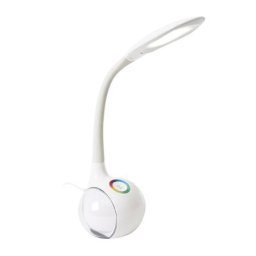 Lampa de birou LED Platinet cu dimmer si lumina de veghe color