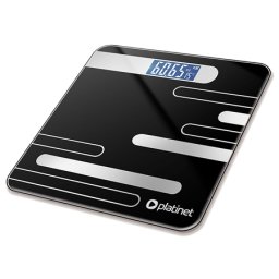 Cantar de baie Platinet din sticla, 180 kg, afisaj LED si termometru