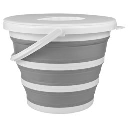 Galeata pliabila pentru camping 10L cu capac etans, compacta