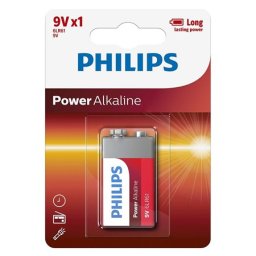 Baterie alcalina Philips Power 9V (6LR61), blister 1 bucata