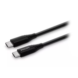 Cablu USB-C la USB-C Philips 2 m, împletit, pentru încarcare si date