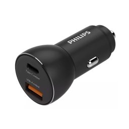 Incarcator auto Philips cu USB-A si USB-C PD, încarcare rapida 36W