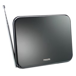 Antena TV digitala Philips 4K pentru interior, amplificare 42 dB, UHF/VHF/FM