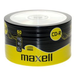 Set 50x CD-R Maxell 700MB 52X pentru înregistrare date si audio