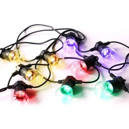 Ghirlanda luminoasa LED RGB IP44 5 m, 10 becuri, cablu negru Platinet