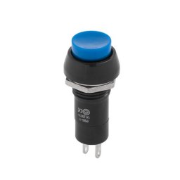 Intrerupator cu buton PBS-11C albastru, rotund, 1A/230V pentru panou