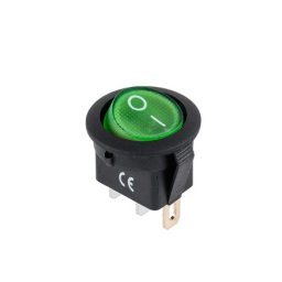 Intrerupator 12V verde IRS101, îngropat, 20A – comutator tip rocker