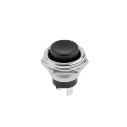 Intrerupator push ON negru PBS26B pentru panou, tip buton cu apasare