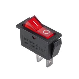 Intrerupator tip rocker On/Off 20A 125V cu iluminare rosie