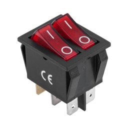 Intrerupator dublu IRS2101 cu 3 pozitii ON-OFF-ON, contacte separate