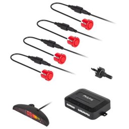 Senzori parcare cu display LED, 4 senzori rosii, alarma variabila, IP67