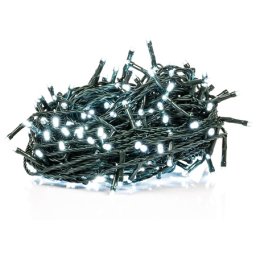 Sir luminos festiv Retlux 20 m, 200 LED alb rece, cu timer, IP44