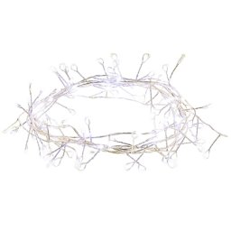 Instalatie luminoasa de Craciun 100 mini LED alb rece, cu timer, 7,4 m, Retlux