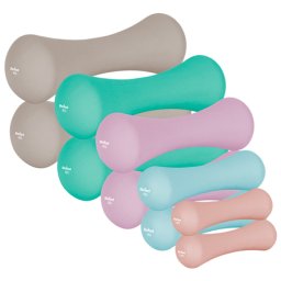 Set gantere din fonta cu învelis neopren, 10 bucati, 21 kg, Rebel Act